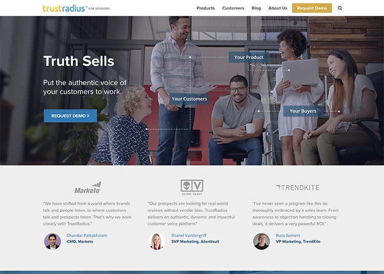 TrustRadius Vendor Website