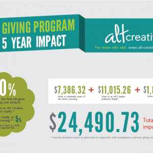 Our Giving Program: 5-Year Impact (infographic)